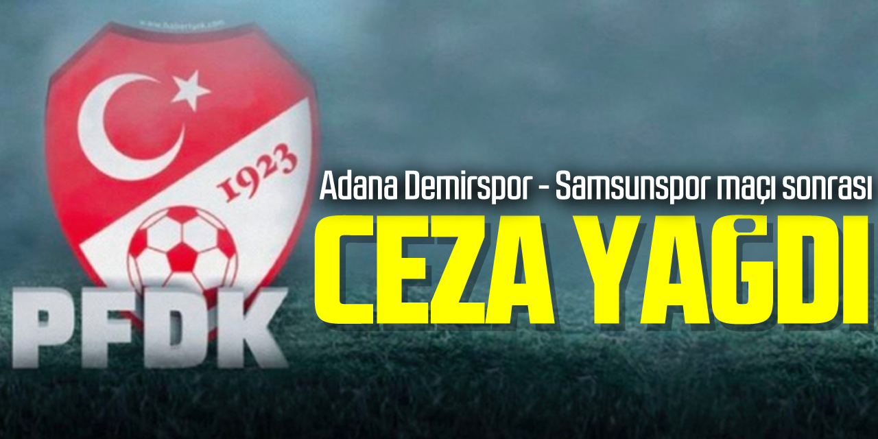 Adana Demirspor - Samsunspor maçı sonrası ceza yağdı