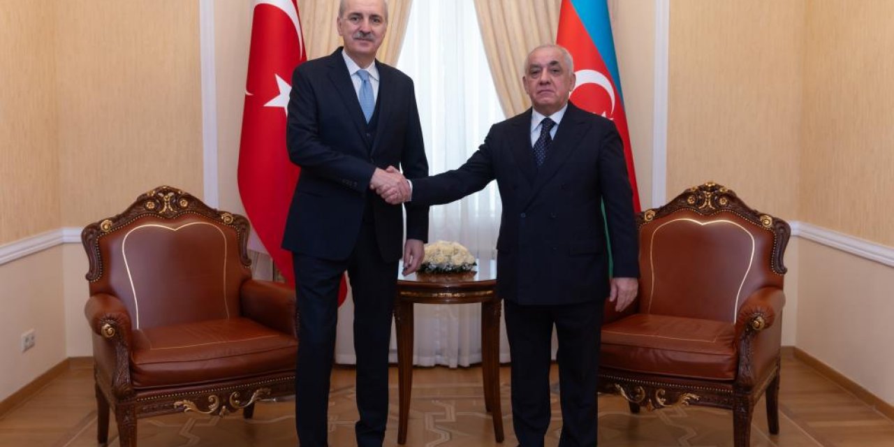 TBMM Başkanı Kurtulmuş ve Azerbaycan Başbakanı Asadov buluştu