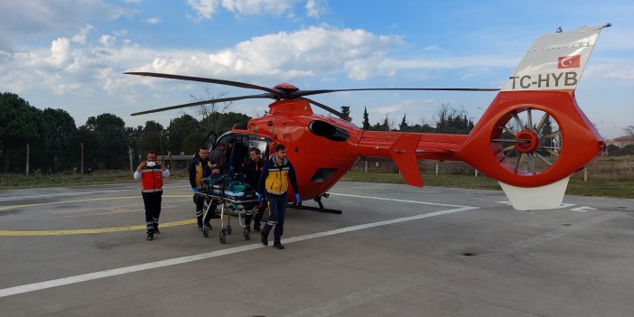 Yaşlı Kadına Helikopter Ambulans Yetişti