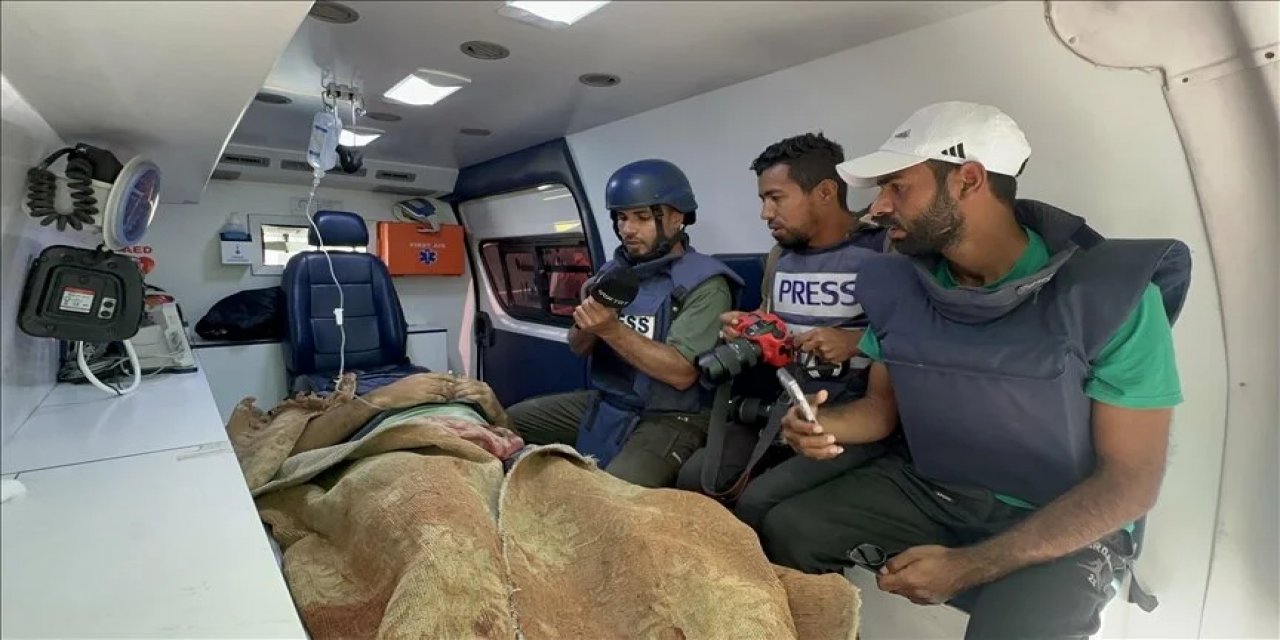 İsrail'in Gazze'ye düzenlediği saldırıda bir grup gazeteci yaralandı