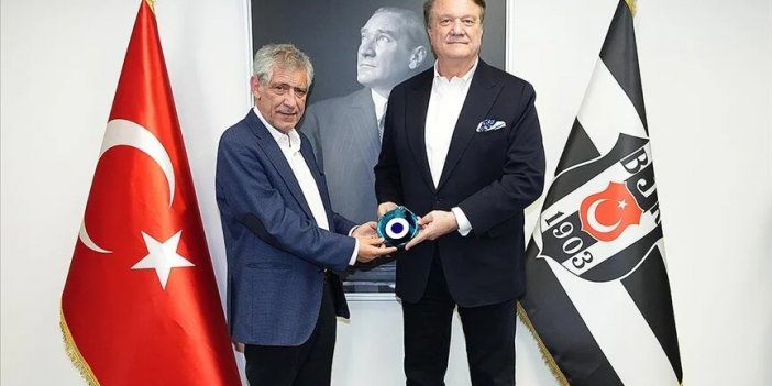 Beşiktaş Başkanı Hasan Arat, Fernando Santos ile vedalaştı