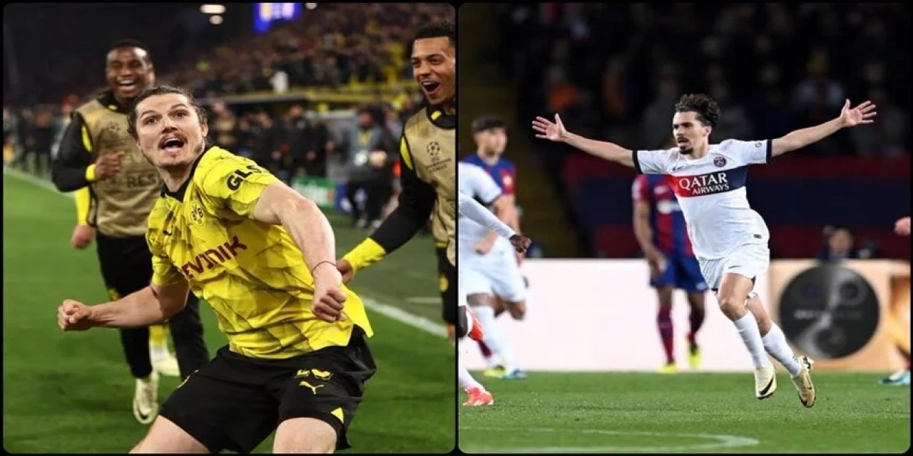 PSG ve Borussia Dortmund yarı finale yükseldi