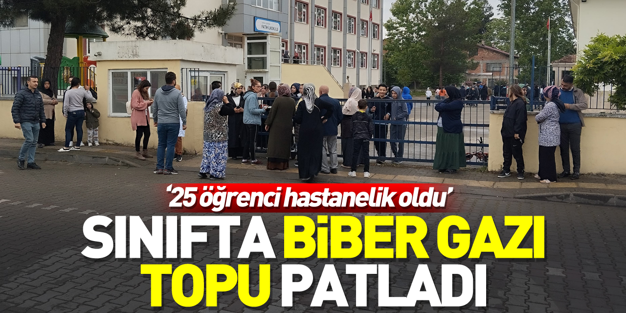 SINIFTA BİBER GAZI TOPU PATLADI