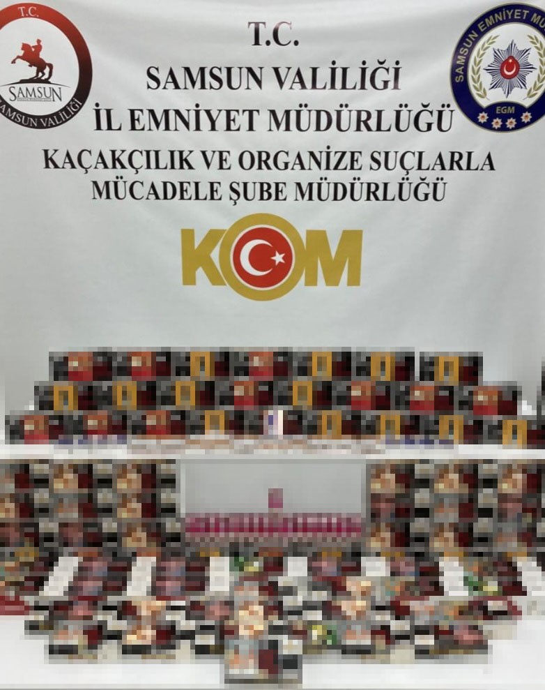 28 bin 580 adet kaçak makaron ele geçirildi