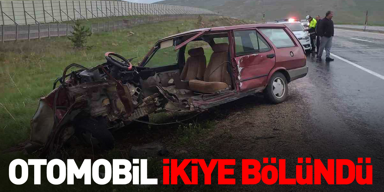 Otomobil ikiye bölündü