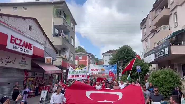 Filistin için yürüyüş gerçekleştirildi