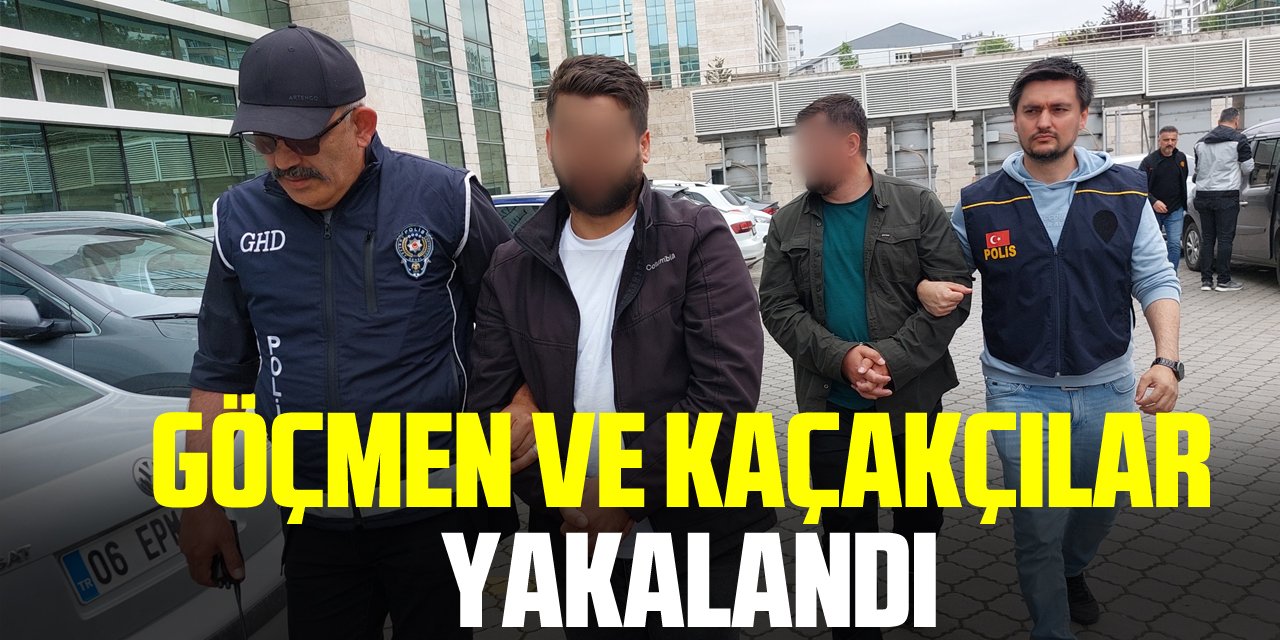 Göçmen ve kaçakçılar yakalandı