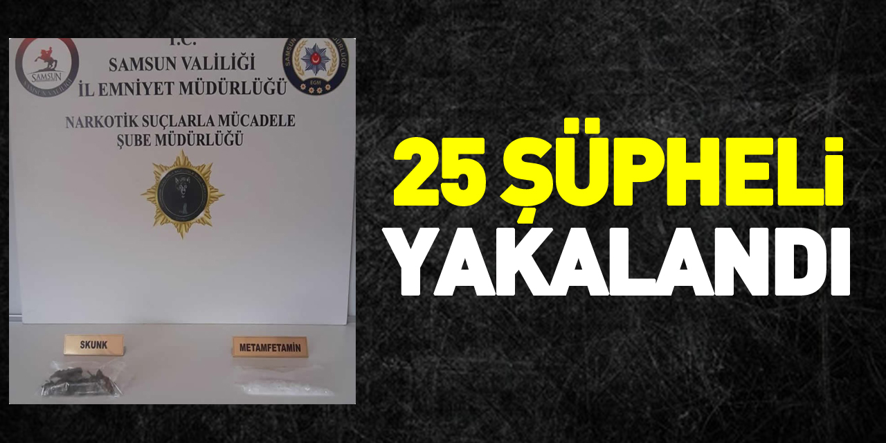 25 şüpheli yakalandı