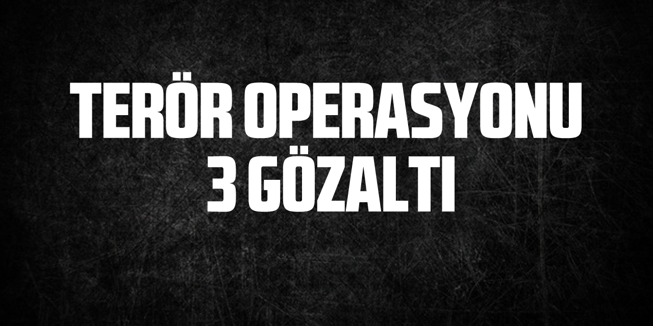 Terör operasyonu: 3 gözaltı