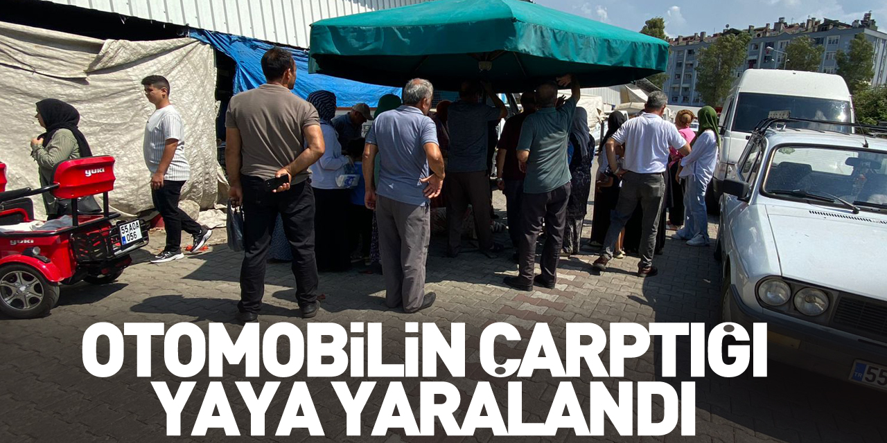 Otomobilin çarptığı yaya yaralandı