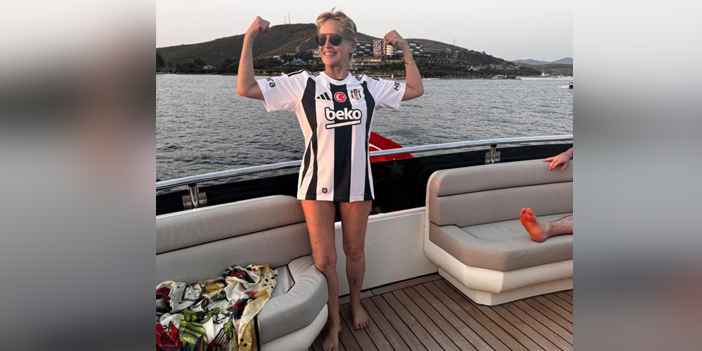 Sharon Stone Bodrum'da tatilde