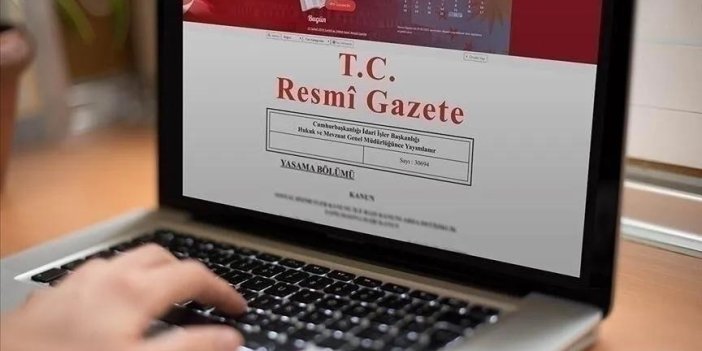 O karar Resmi Gazetede