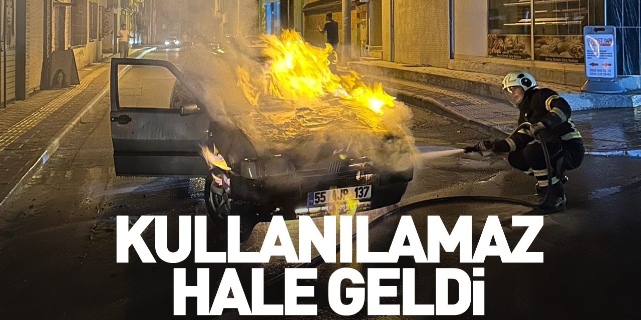 Otomobil kullanılamaz hale geldi