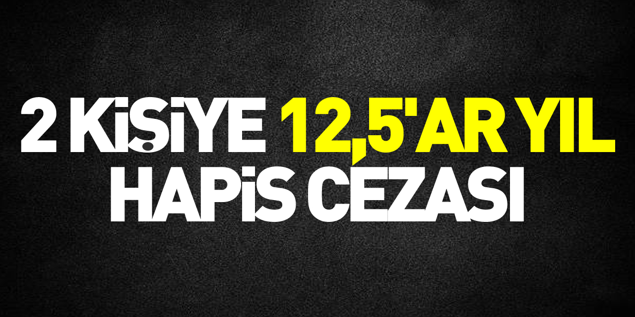 2 kişiye 12,5'ar yıl hapis cezası