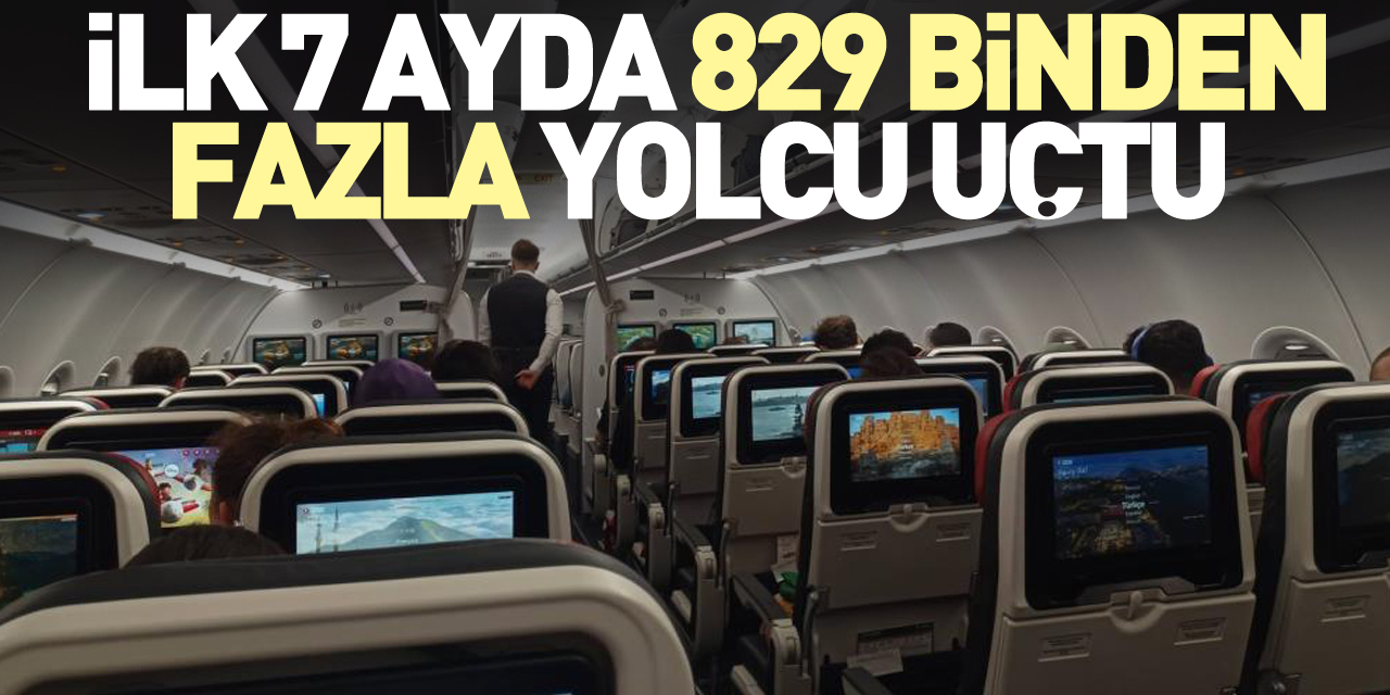 İlk 7 ayda 829 binden fazla yolcu uçtu