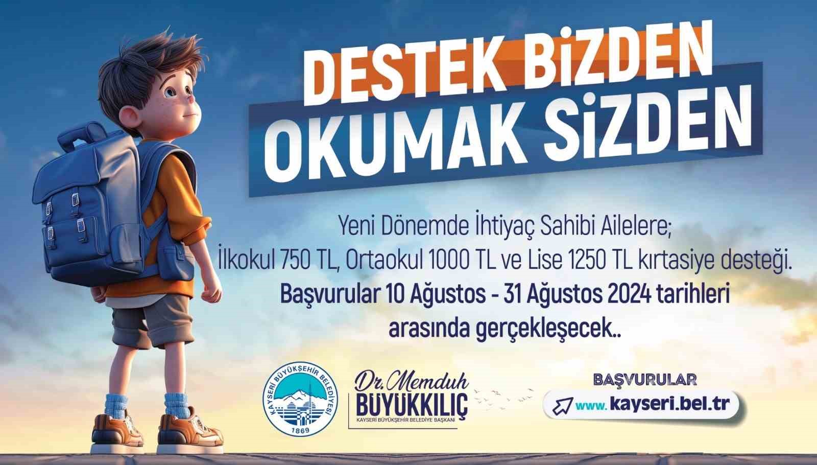 kırtasiye desteği için başvurular başladı