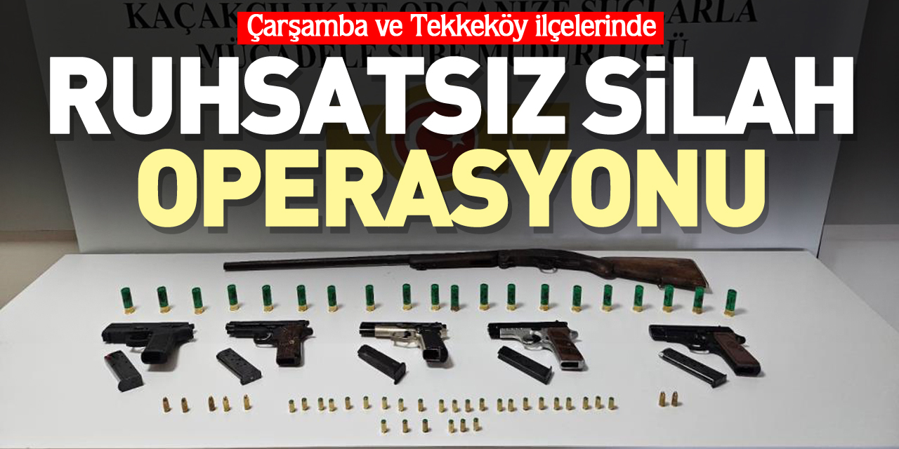 Samsun'da silah operasyonu