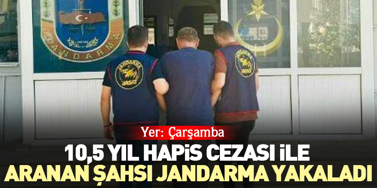 10,5 yıl hapis cezası olan şahsı jandarma yakaladı