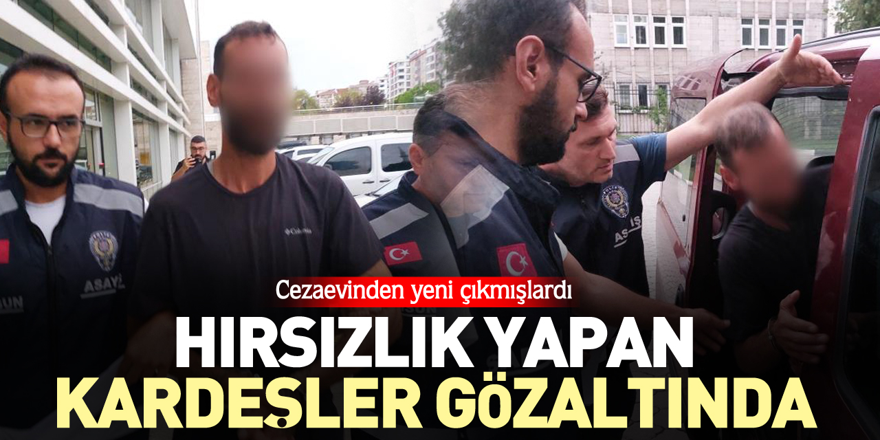 Araçların camını kırarak hırsızlık yapan kardeşler gözaltında