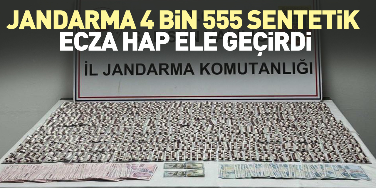 4 bin 555 sentetik ecza hap ele geçirldi