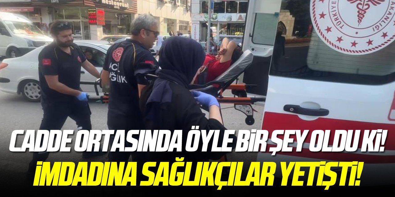 Cadde ortasında öyle birşey oldu ki!