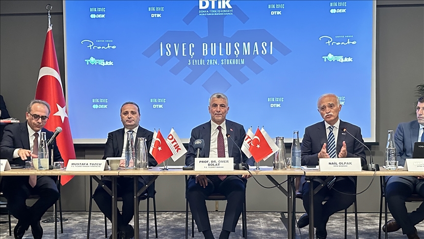 Ticaret Bakanı Bolat, İsveç’te iş dünyası temsilcileriyle buluştu