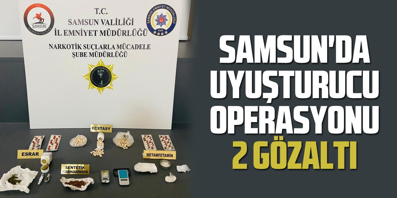 Samsun'da uyuşturucu operasyonu: 2 gözaltı