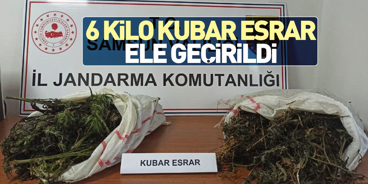 6 kilo 930 gram kubar esrar ele geçirildi