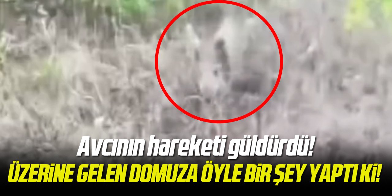 Avcının hareketi güldürdü!