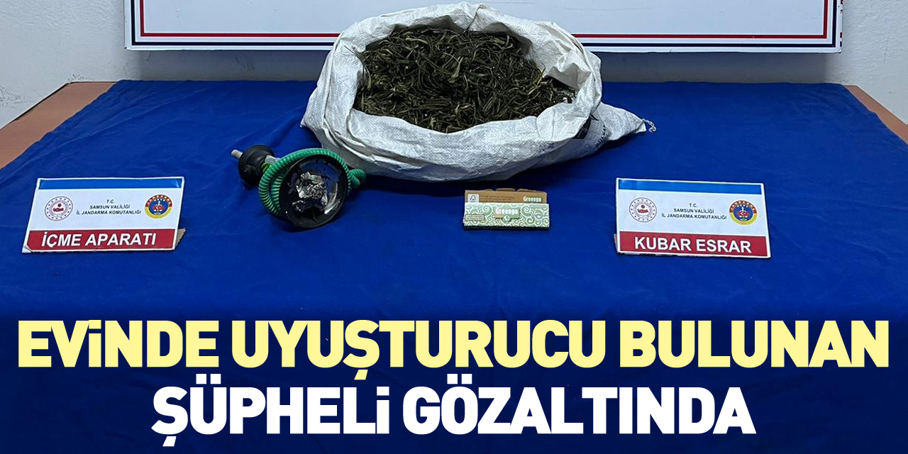 Evinde uyuşturucu bulundu