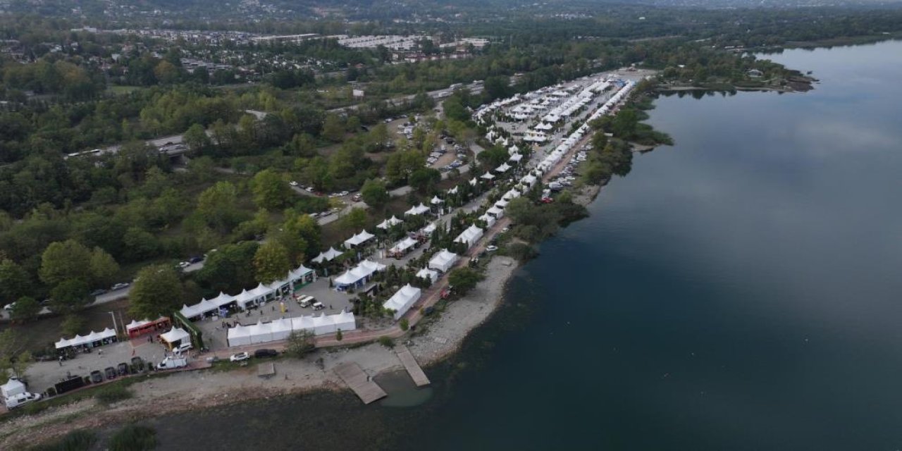 Sapanca Gölü sahili çiçek bahçesine dönüştü