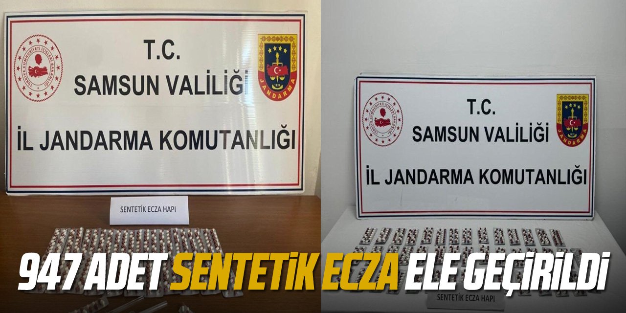 Samsun'da 947 adet sentetik ecza ele geçirildi