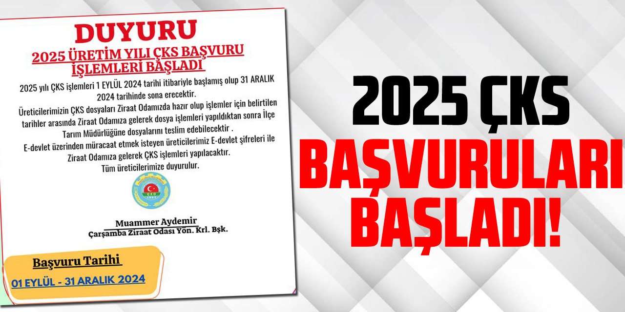 2025 ÇKS başvuruları başladı!