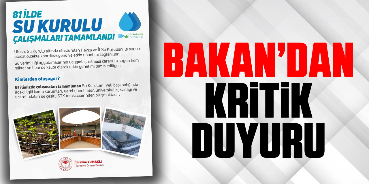 Bakan’dan Kritik Duyuru