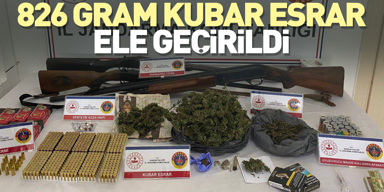 826 gram kubar esrar ele geçirildi