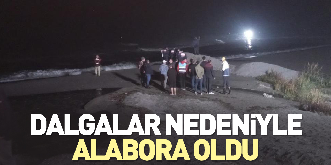 Dalgalar nedeniyle alabora oldu