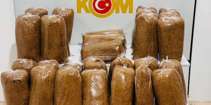 180 kilo kaçak tütün ele geçirildi