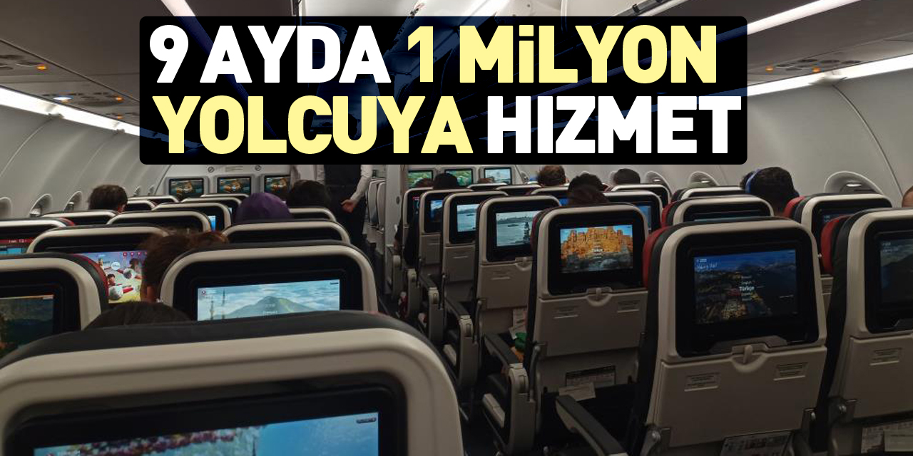 9 ayda 1 milyon yolcuya hizmet