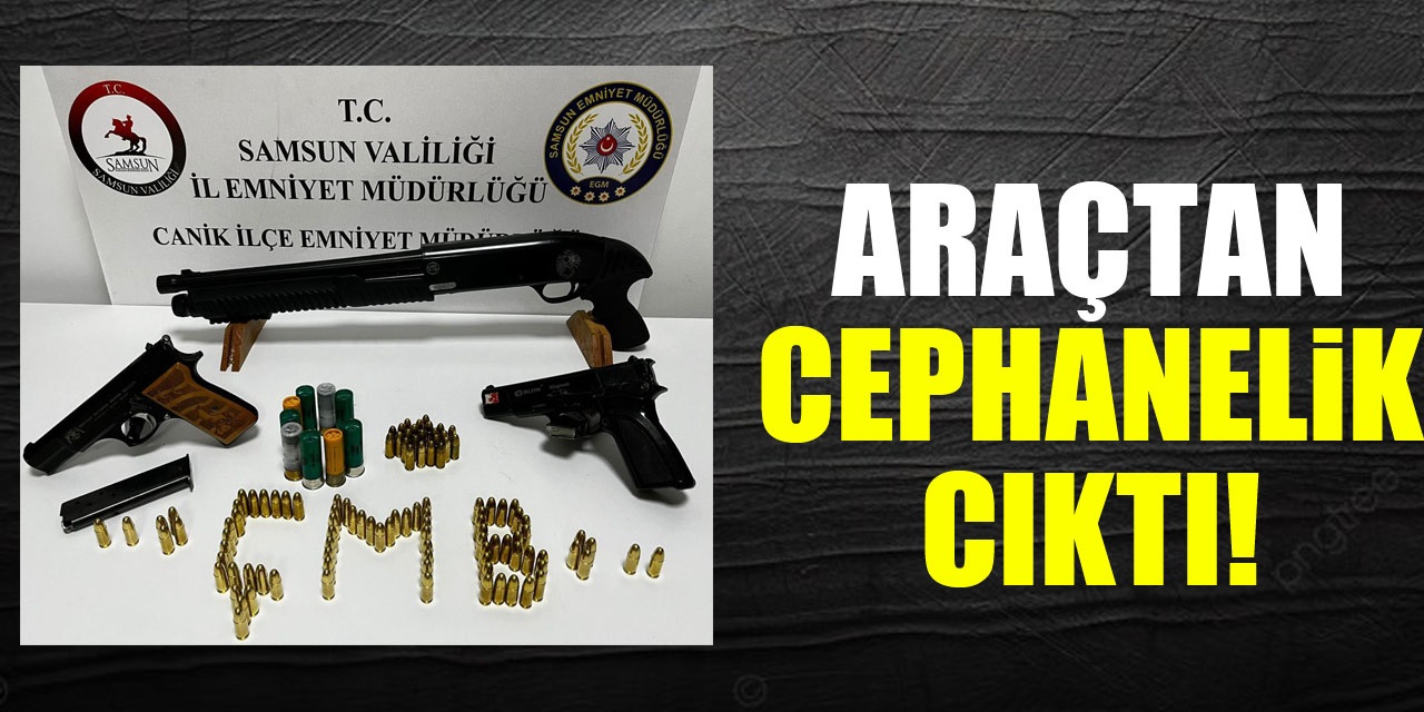 Araçtan cephanelik cıktı!