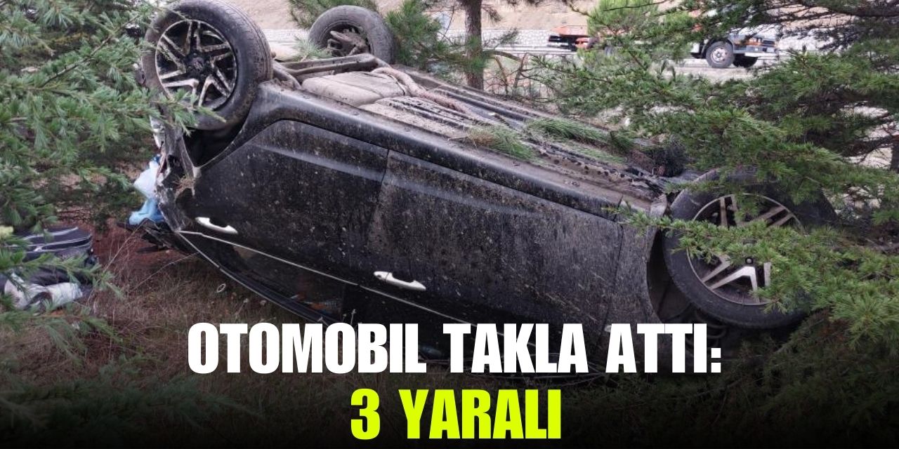 Otomobil takla attı: 3 yaralı