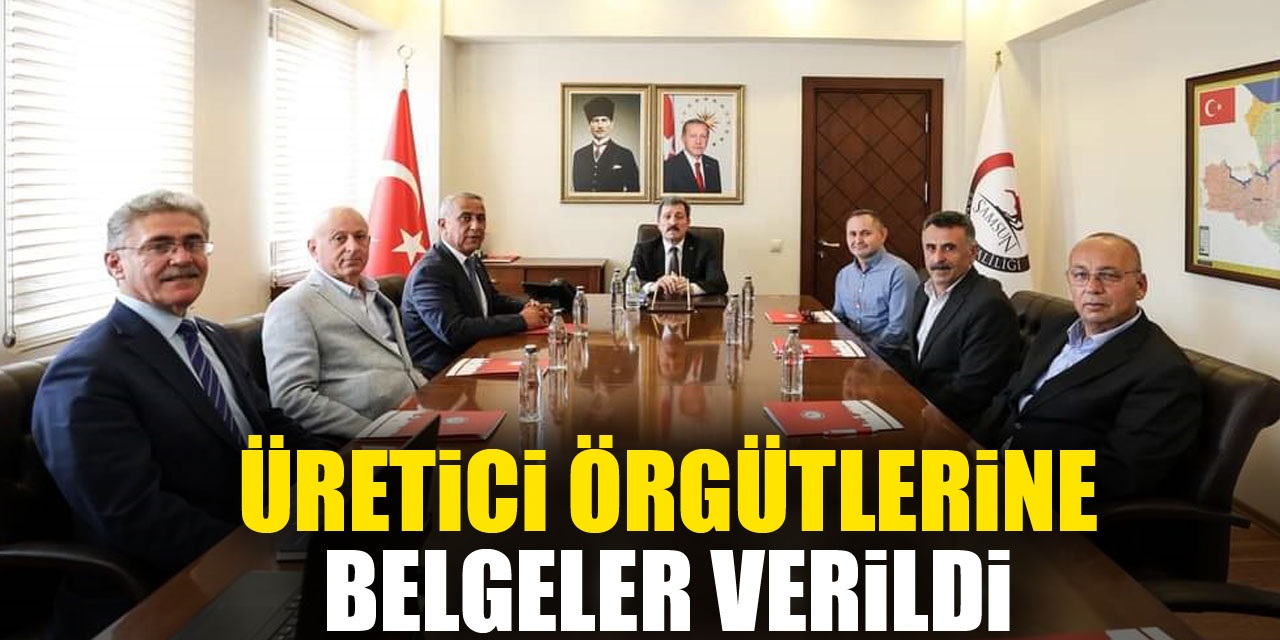 Üretici Örgütlerine Belgeler Verildi