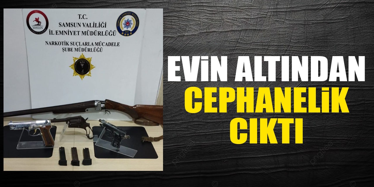 Evin altından cephanelik cıktı