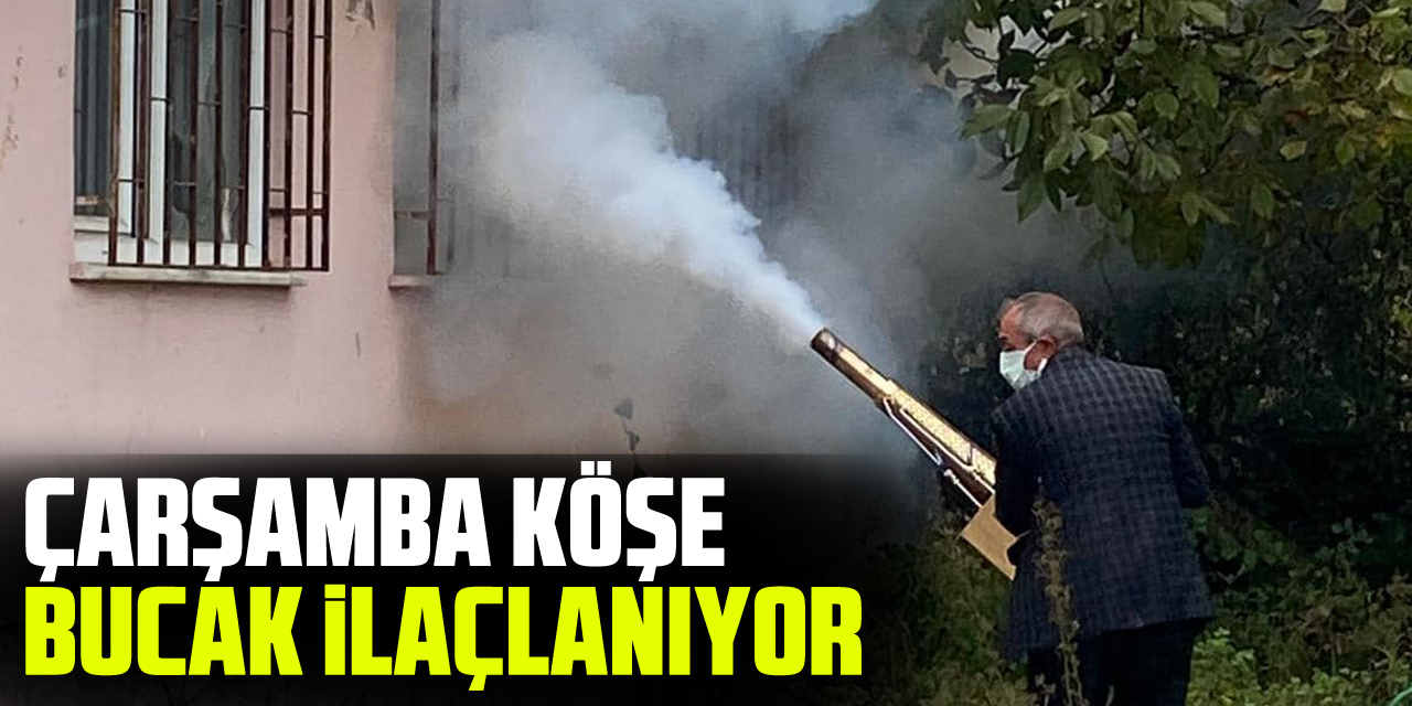 ÇARŞAMBA KÖŞE BUCAK İLAÇLANIYOR