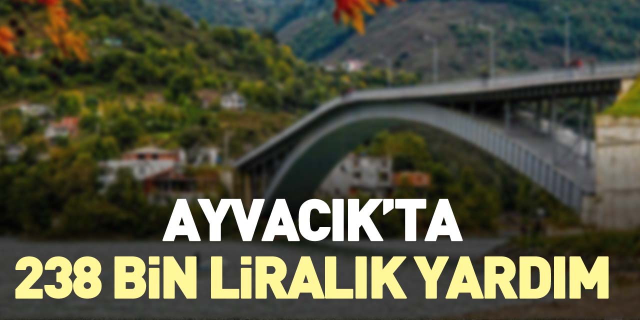 Ayvacık’ta 238 bin liralık yardım