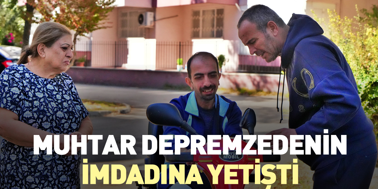 Muhtar depremzedenin imdadına yetişti