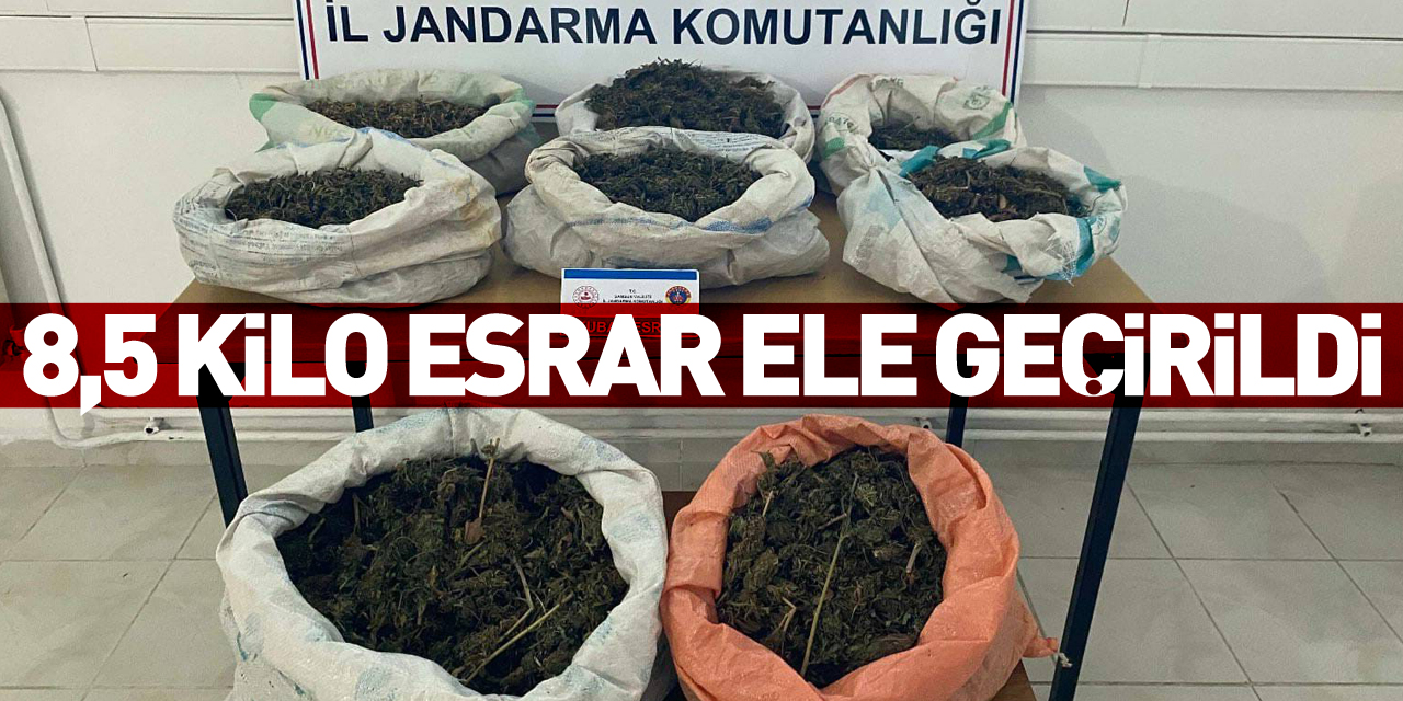 8,5 kilo esrar ele geçirildi