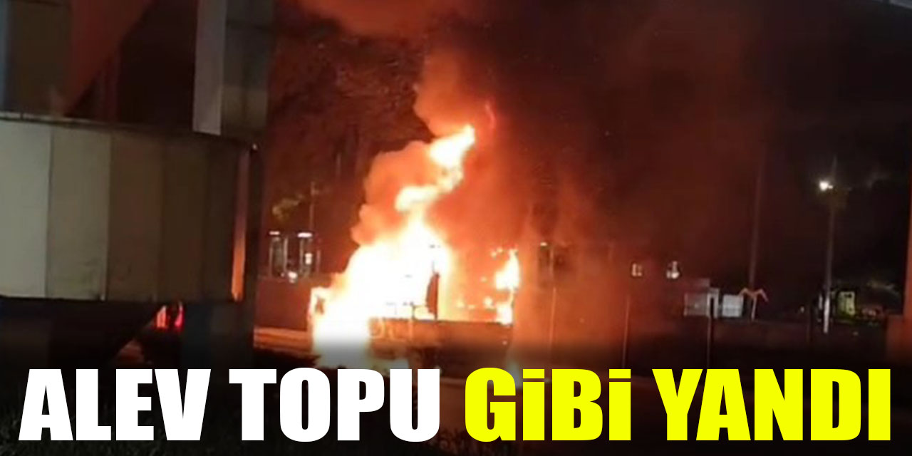 ALEV TOPU GİBİ YANDI