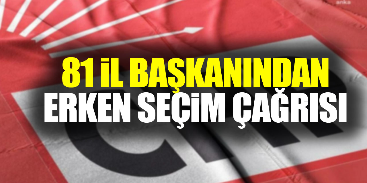 81 il Başkanından Erken Seçim Çağrısı