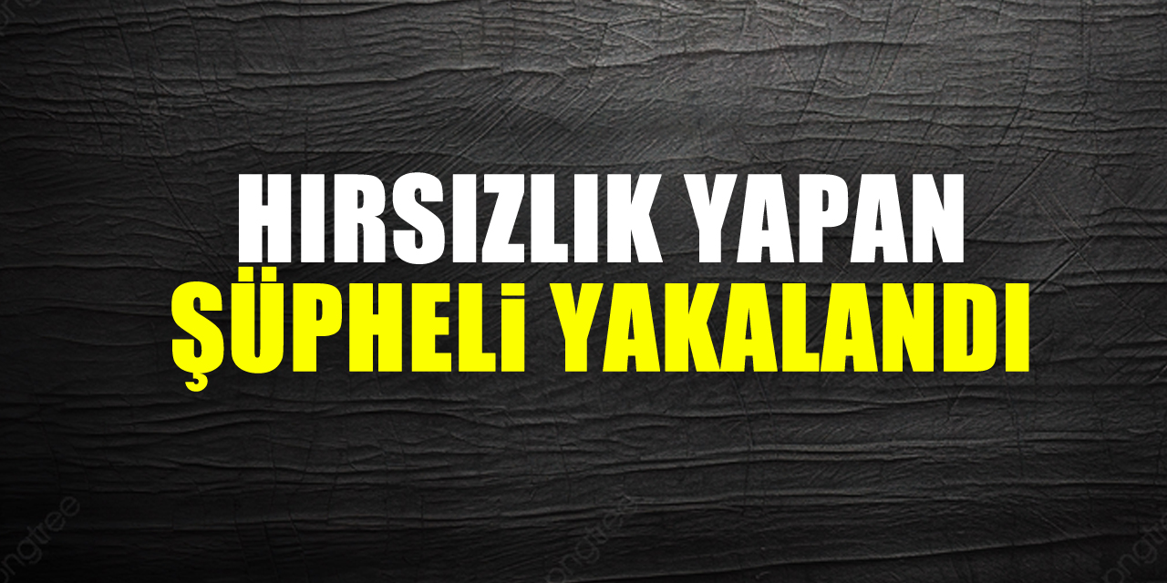 Hırsızlık Yapan Şüpheli Yakalandı