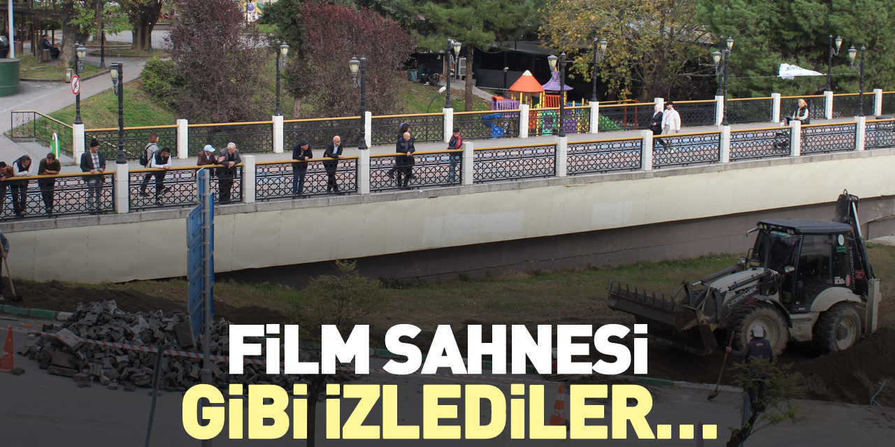 Film sahnesi gibi izlediler…